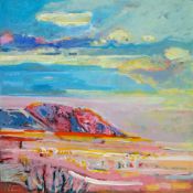 Jean Krillé (1923-1991), Paysage, 1989, huile sur pavatex, signée et datée, 100x100 cm