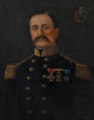 Victor Attanasi (XIX-XX), Portrait posthume d'Eugène de Werra (1831-1909), 1910, huile sur toile, si