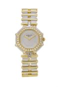 Gérald Genta, réf. G 24060.7, montre-bracelet 2 ors 750 sertie de diamants Mouvement: quartz, 7 ru