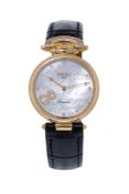 Bovet, montre en or rose 750 ornée d'un cadran en nacre et sertie de diamants Mouvement: quartz, 9
