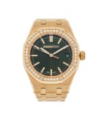 Audemars Piguet, Royal Oak, réf. 15551OR.ZZ.1356OR.06, montre-bracelet en or rose 750 sertie de diam