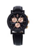Bulgari, Carbongold, réf. BB 38 CL CH, Ed. limitée Athènes n°214/500, montre chronographe en carbone