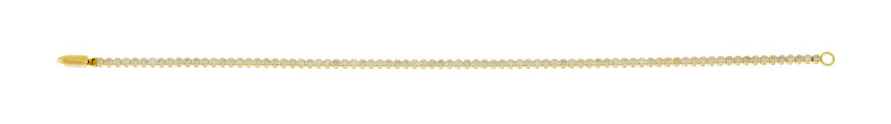 Bracelet rivière or rose 750 serti de diamants taille brillant, long. 17.5 cm