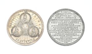 Saint-Empire germanique, transition Joseph Ier - Charles VI, "Les 3 vicaires impériaux", 2 rares méd