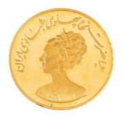 Royaume d'Iran, Mohammad Reza Pahlavi (1941-1979), "Célébration de Nouvel An", médaille en or 900 au