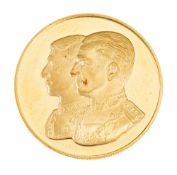 Royaume d'Iran, Mohammad Reza Pahlavi (1941-1979), médaille commémorative en or 900 pour les 18 ans