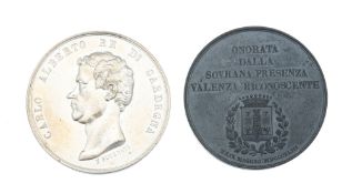 Royaume de Sardaigne, Charles Albert (1831-1849), "Honoré par la présence souveraine de Valence-sur-