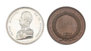Royaume de Sardaigne, Charles Albert (1831-1849), Exposition industrielle de Turin de 1832, 2 médail