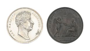 Royaume de Sardaigne, Charles Albert (1831-1849), Académie des Beaux-Arts ligures de Gênes, 2 médail