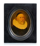 Ecole hollandaise, XIXe s., 3 portraits en miniature dans le style du début XVIIe s., La Mode des Fr