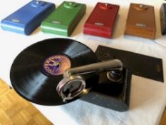 Gramophone Thorens Excelda produit entre 1930 et avec un disque 78 tours Ernest Ansermet, offert par