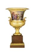 Vase Medici, Manufacture Impériale de Russie, c. 1850, époque Nicolas I, peint de l'Aurora, par A.L.