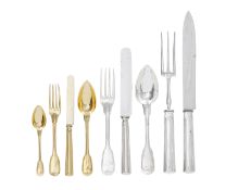 Rarissime ménagère Christofle, modèle Filets, aux armes du Roi Louis-Philippe et d'Orléans, Château