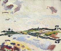 Raoul Dufy (1877-1953), Le Loir à Durtal , 1906, huile sur toile, signée, 47x55 cm