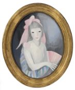 Marie Laurencin (1883-1956), L'éventail ou Rosette , 1925, huile sur toile, signée et datée, 68x53