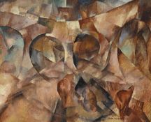 Rodolphe Théophile Bosshard (1889-1960), ?Viaduc?, 1917, huile sur toile, signée et datée, 81x100 cm