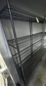2 4-shelf adjustable Wire Racks, 1000mm x 600mm x 1840mm (located in coldstore)