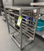 Stainless steel Tray Trolley, 8-tray capacity (located in main kitchen)