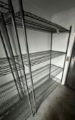 2 4-shelf adjustable Wire Racks, 1200mm x 600mm x 1840mm (located in coldstore)