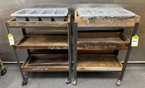 2 steel framed 3-tier Display Trolleys (located in corridor)