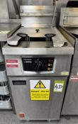 Falcon G2845F twin basket gas fired Deep Fat Fryer, 400mm x 800mm x 880mm (located in coffee area)
