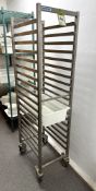 Hupfer stainless steel 18-tray Trolley (located in corridor)