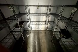 5 4-shelf adjustable Wire Racks, 2 – 800mm x 400mm x 1600mm; 2 – 900mm x 400mm x 1600mm; 1 –