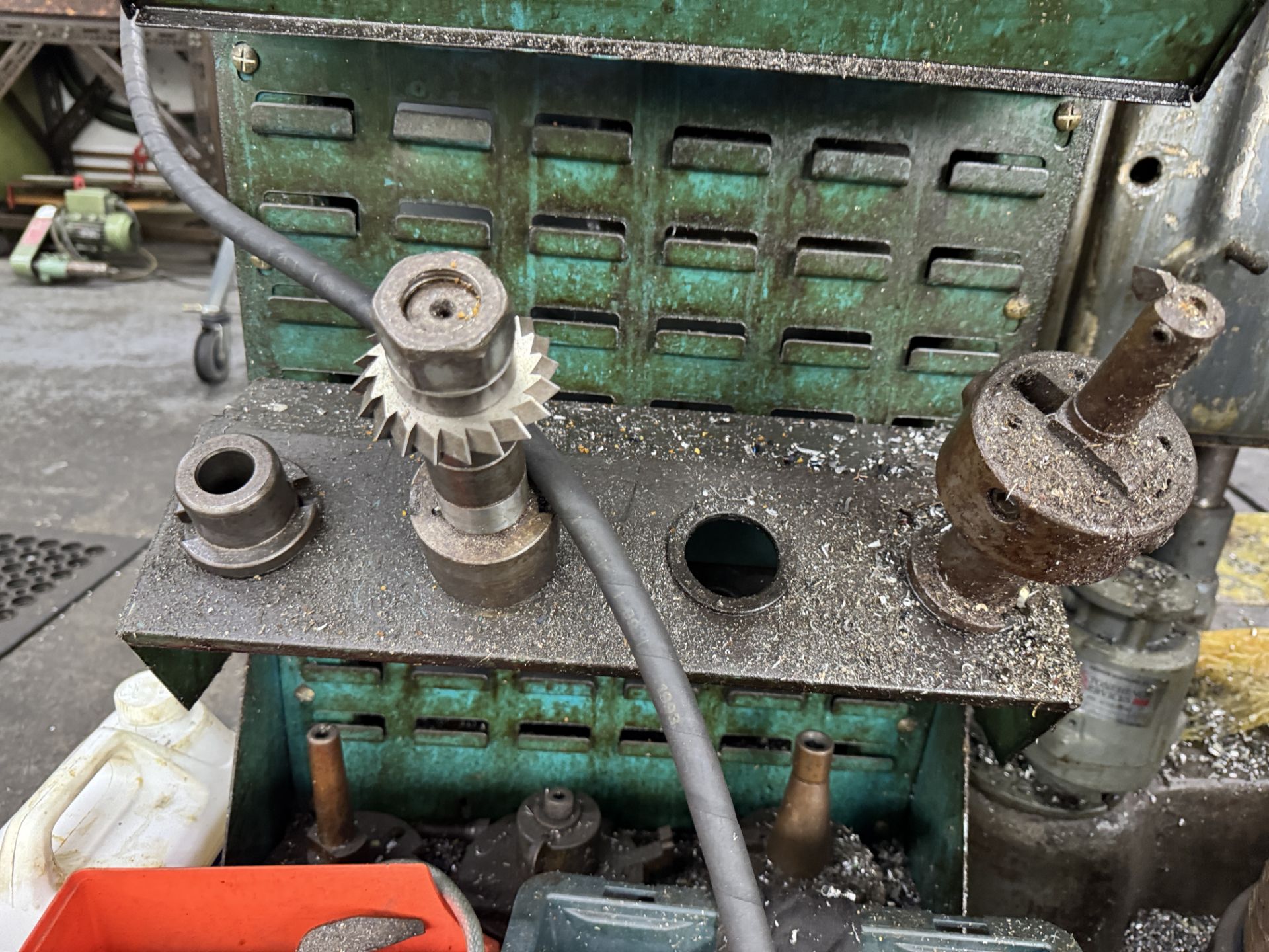 Victoria V3 vertical Milling Machine, 415volts, with slotted table, machine vice, chucks, etc - Image 11 of 13