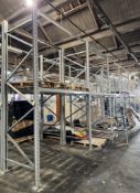 6 bays Apex UK8 boltless Pallet Racking, comprising 7 uprights 3750mm x 1100mm, 14 beams 2250mm x
