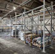 6 bays Apex UK8 boltless Pallet Racking, comprising 7 uprights 3750mm x 1100mm, 28 beams 2250mm x