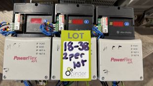 2 Allen Bradley Power Flex 40 – 22D-D1P4N104 AC Dr