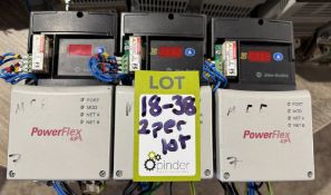 2 Allen Bradley Power Flex 40 – 22D-D1P4N104 AC Dr