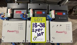 2 Allen Bradley Power Flex 40 – 22D-D1P4N104 AC Dr