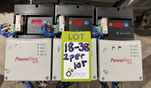 2 Allen Bradley Power Flex 40 – 22D-D1P4N104 AC Dr