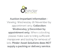 Auction Important Information - Viewing: Wednesday