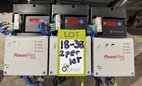 2 Allen Bradley Power Flex 40 – 22D-D1P4N104 AC Drives