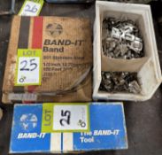Band-It Banding Tool with quantity stainless steel banding and buckles