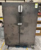 Fabricated mobile lockable Tool Cabinet, 920mm x 510mm x 1250mm (contents not included) (location in