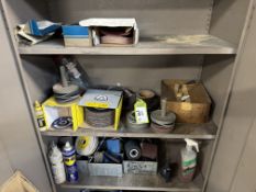 Quantity Cutting/Grinding Discs, Sand Paper, etc (location in premises: fabrication shop)