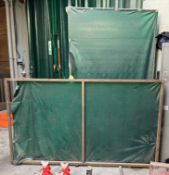2 fabricated floor standing Welding Screens (location in premises: fabrication shop)