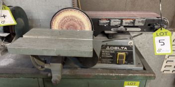 Delta Belt Linisher/Disc Grinder, 240volts (location in premises: fabrication shop)