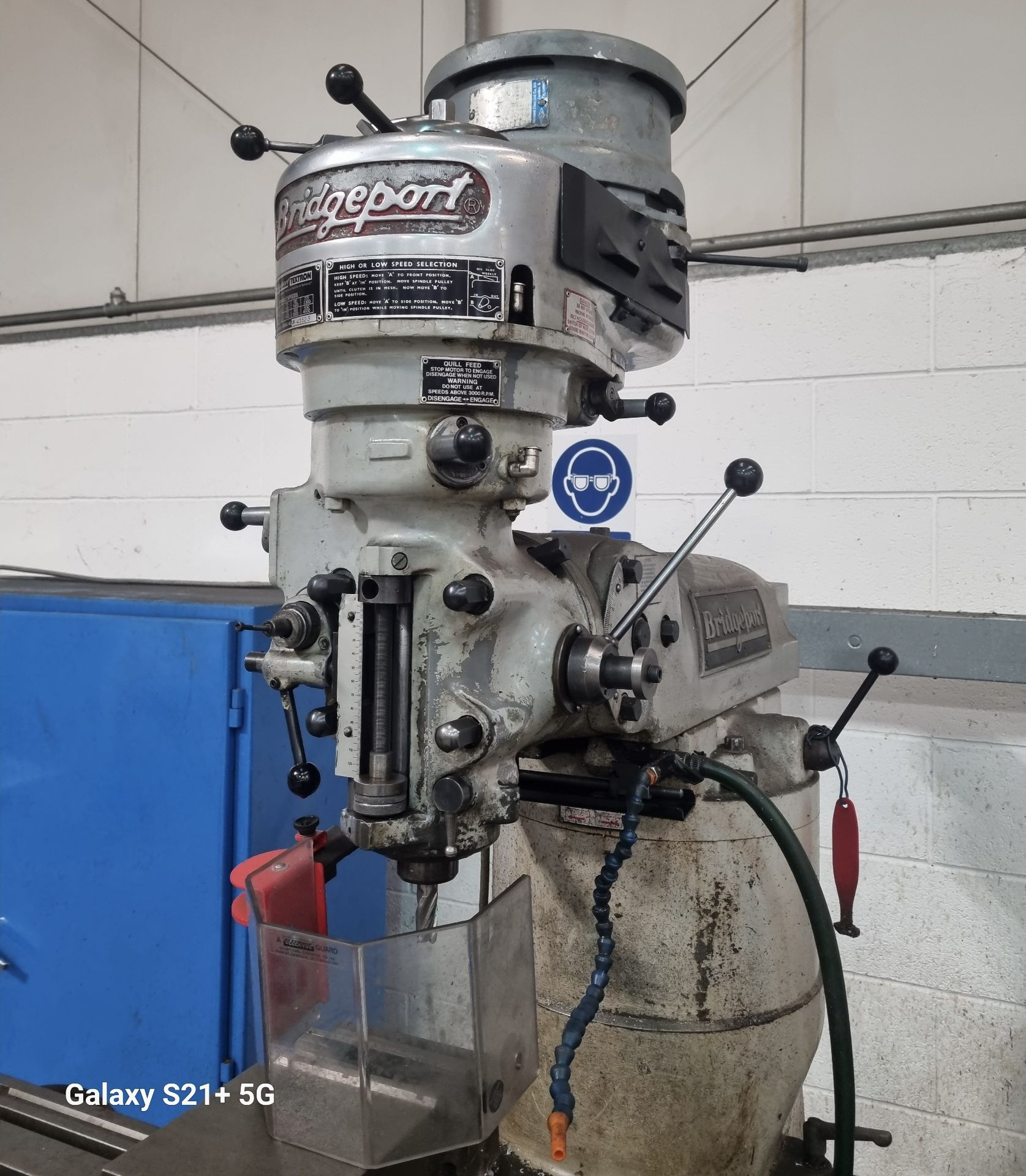 Bridgeport J Series knee type Vertical and Turret Milling Machine, 9in x 42in T slotted table, - Image 5 of 19