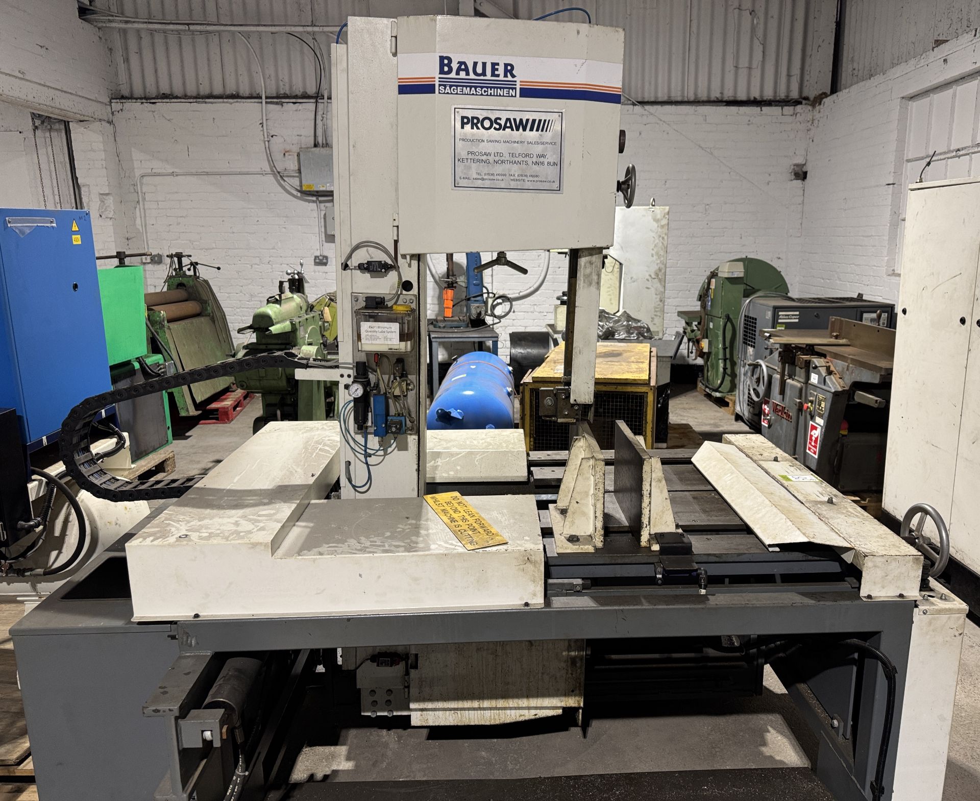 Bauer VG450L vertical tilt head Mitre Bandsaw, 400volts, year 2016 (lot location: Rochdale) ( - Image 3 of 14