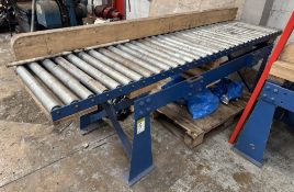 2 roller feed Conveyors, 1 – 2500mm x 580mm roller width and 1 – 3800mm x 580mm roller width (lot