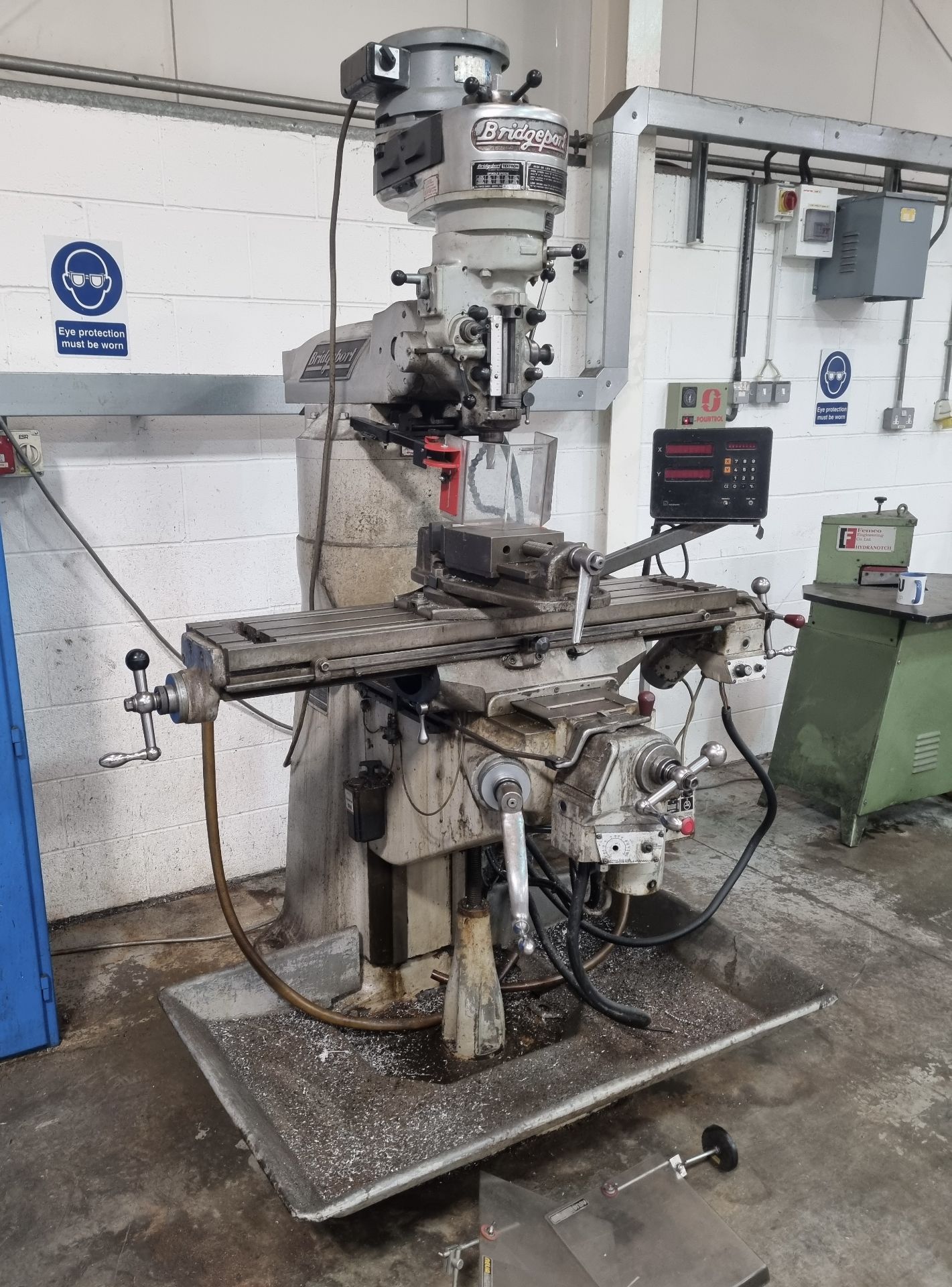 Bridgeport J Series knee type Vertical and Turret Milling Machine, 9in x 42in T slotted table, - Image 13 of 19