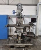 Bridgeport J Series knee type Vertical and Turret Milling Machine, 9in x 42in T slotted table,