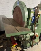 F Zimmermann SZ3 horizontal Disc Sander, 415volts, serial number 229, with adjustable angle table,