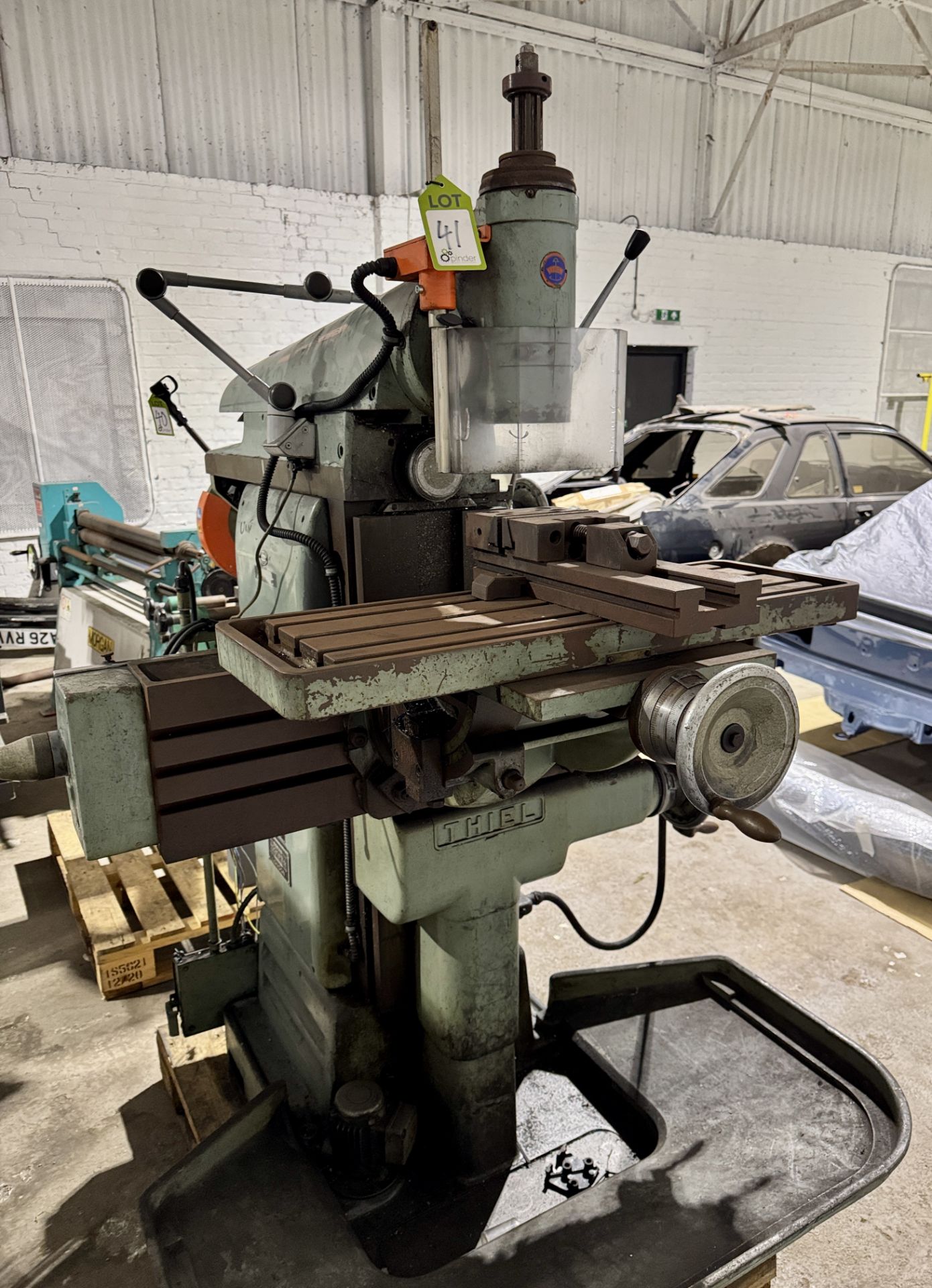 Thiel Duplex 159 Toolroom Milling Machine, 400volts, vertical and horizontal spindles, with 6in - Image 12 of 15