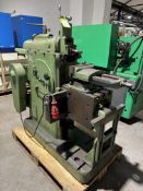 Elliott 14M Shaper, 14in capacity, 400volts, serial number 14148-507, with 9in machine vice, table