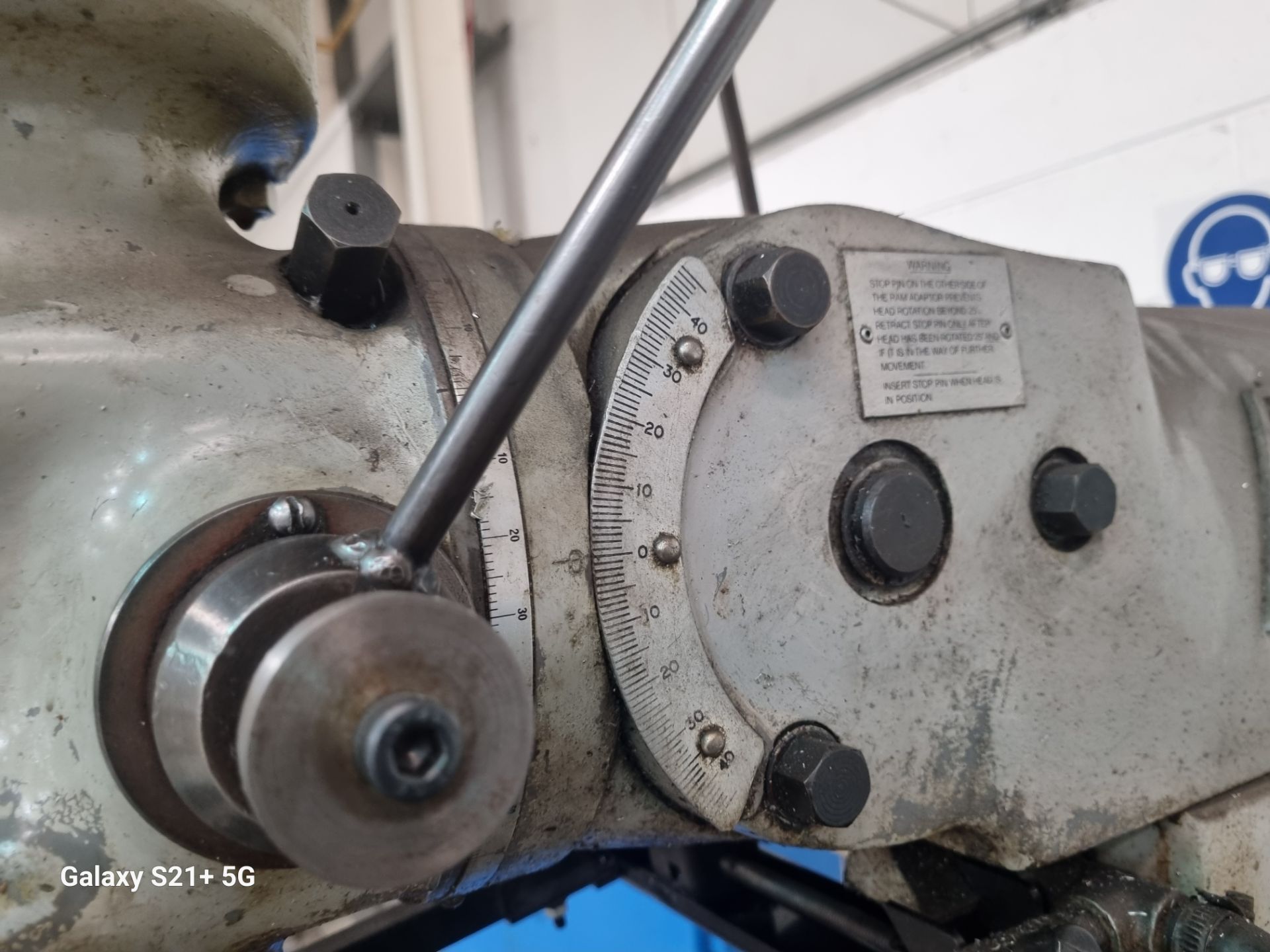 Bridgeport J Series knee type Vertical and Turret Milling Machine, 9in x 42in T slotted table, - Image 8 of 19